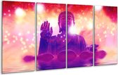 Peinture sur verre Bouddha | Rouge-violet | 160x80cm 4 Liège | Tirage photo sur verre | F005906