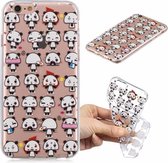 Voor iPhone 8 Plus / 7 Plus 3D-patroon Transparant TPU-hoesje (Mini Panda)