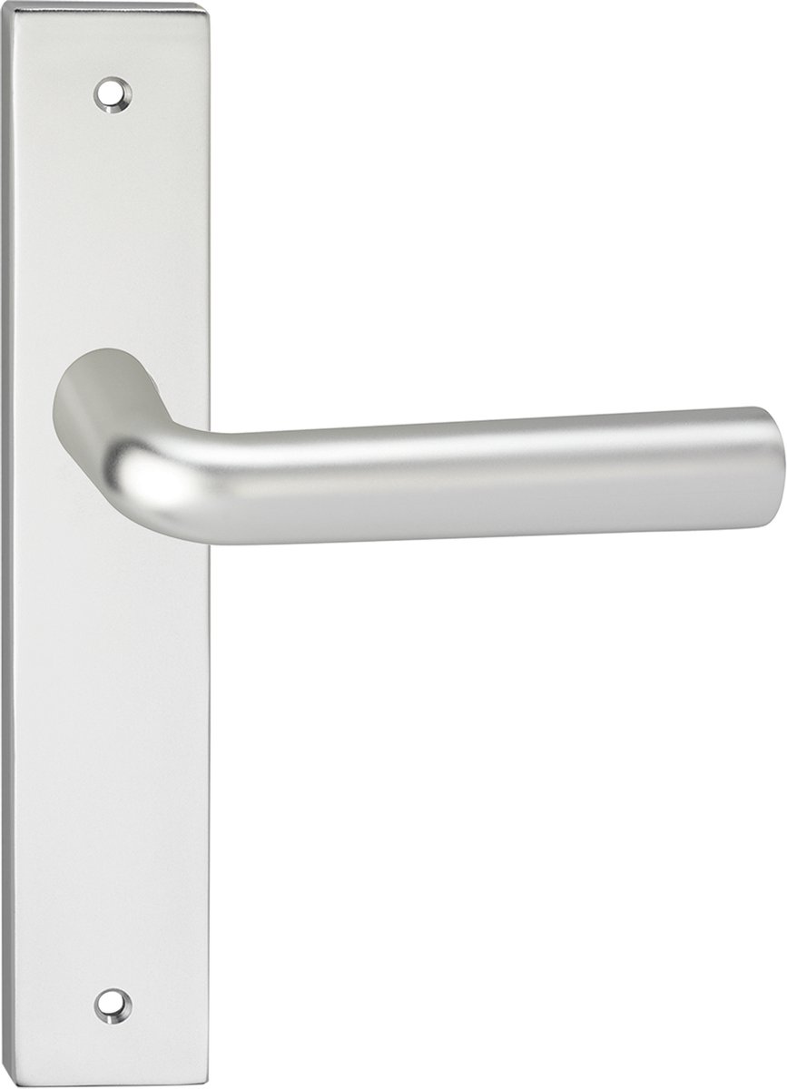 Impresso Bolton Deurklink – Deurbeslag – Vierkant – Deurschild met Schroef – Zilver