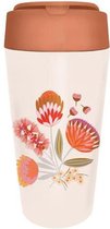 PLA/plant bioloco beker to go 420ml - Bloemen