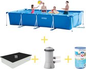Zwembad - Frame Pool - 450 x 220 x 84 cm - Inclusief Solarzeil, Filterpomp & Filter