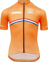 BIORACER Official Team Nederland Fietsshirt Kinderen - Fietskledij - Wielrennen - Oranje 128