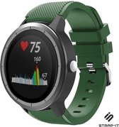 Siliconen Smartwatch bandje - Geschikt voor  Garmin Vivoactive 3 siliconen bandje - legergroen - Strap-it Horlogeband / Polsband / Armband