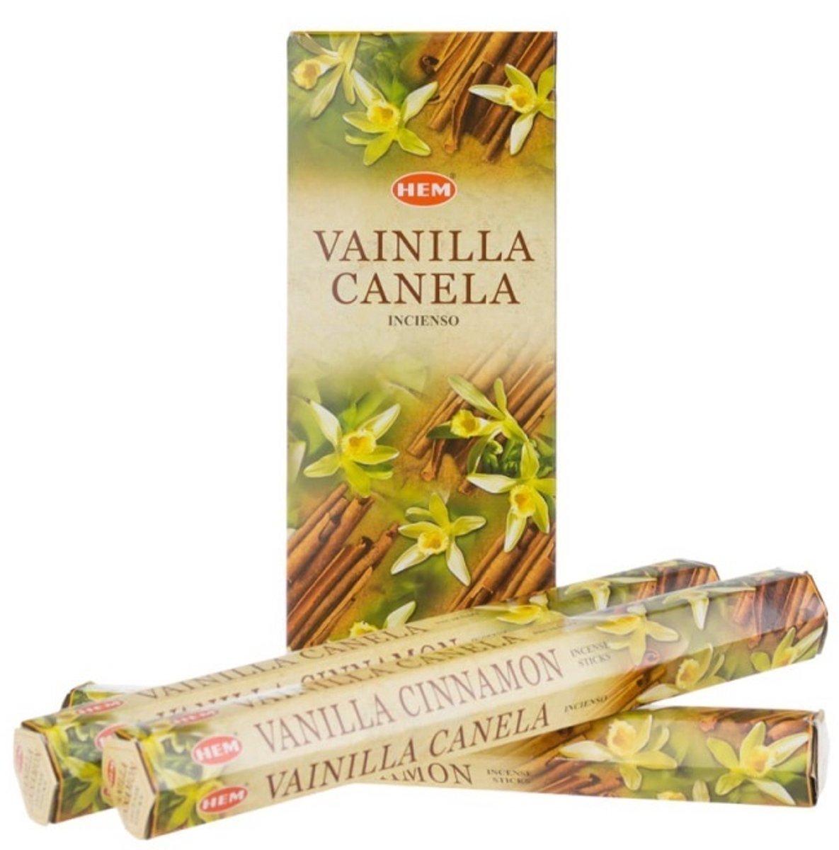 HEM Wierook - Vanilla Cinnamon - Slof (6 pakjes/120 stokjes) Transparant