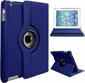 FONU 360 Boekmodel Hoes iPad 2 / 3 / 4 - Donkerblauw - Draaibaar