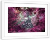 Foto in frame , Abstracte Boeddha , 120x80cm , Multikleur, Premium print