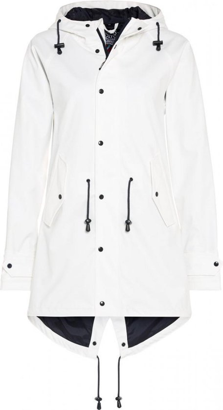 Witte dames regenjas / parka HafenCity® van BMS 7XL