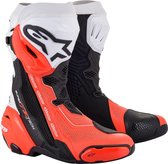 Alpinestars Supertech R Vented 2021 Black White Red Fluo - Maat 45