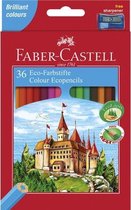 Crayon de couleur Boîte en carton hexagonale du château de Faber-Castell avec 36 pièces (FC-120136)