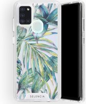 Selencia Zarya Fashion Extra Beschermende Backcover Samsung Galaxy A21s - Green Jungle Leaves