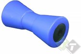 Kielrol, Bootrol, 200 x 95, asgat 21 mm, blauw. Steunrol, Kimrol, Steunhouder,