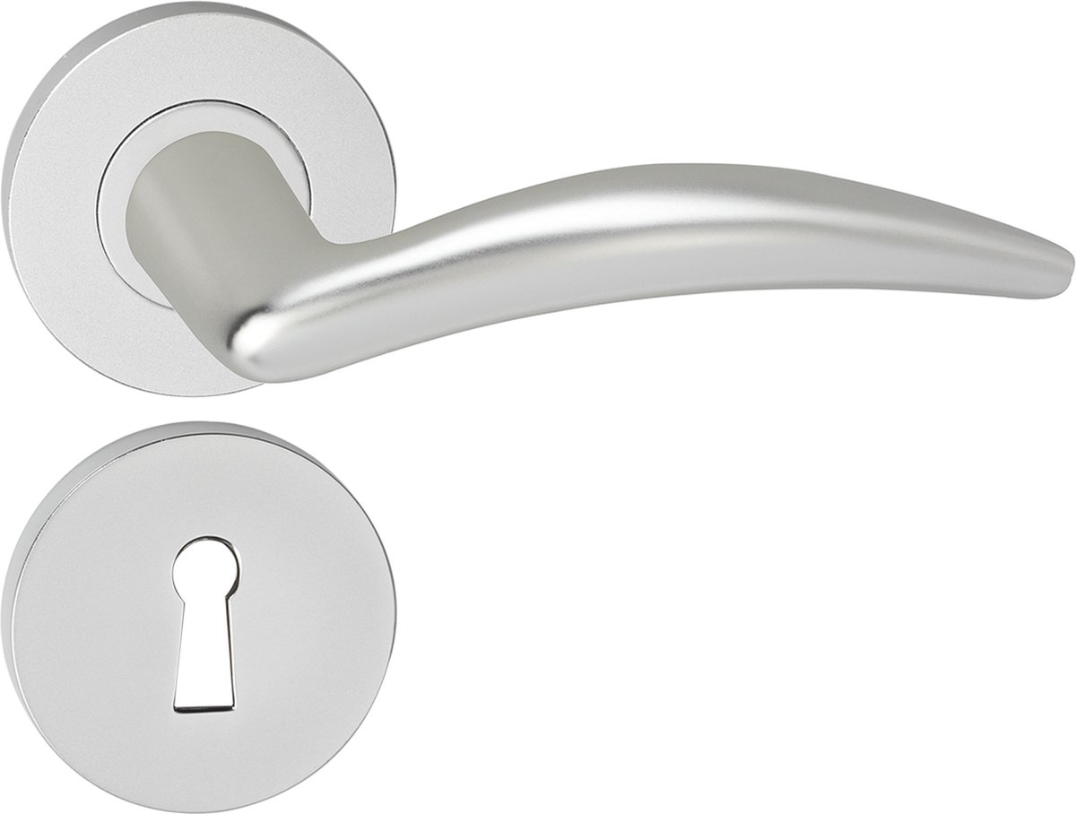 Impresso Windsor Deurklink – Deurbeslag – Rond – Rozet met Sleutelgat – Aluminium