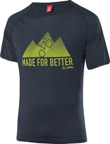 Löffler Sportshirt Heren Lyocell/wol Grijs/lichtgroen Mt 50