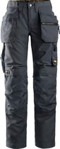 Snickers AllroundWork Dames Werkbroek+ Holsterzakken 6701 - Vrouwen - Staalgrijs/Zwart - 52