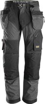 Snickers Workwear FlexiWork, Pantalon de travail + avec poches holster gris acier 56