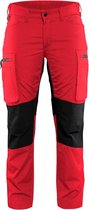 Blåkläder 7159-1845 Pantalon de travail de service pour dames Stretch Red / Zwart taille 34