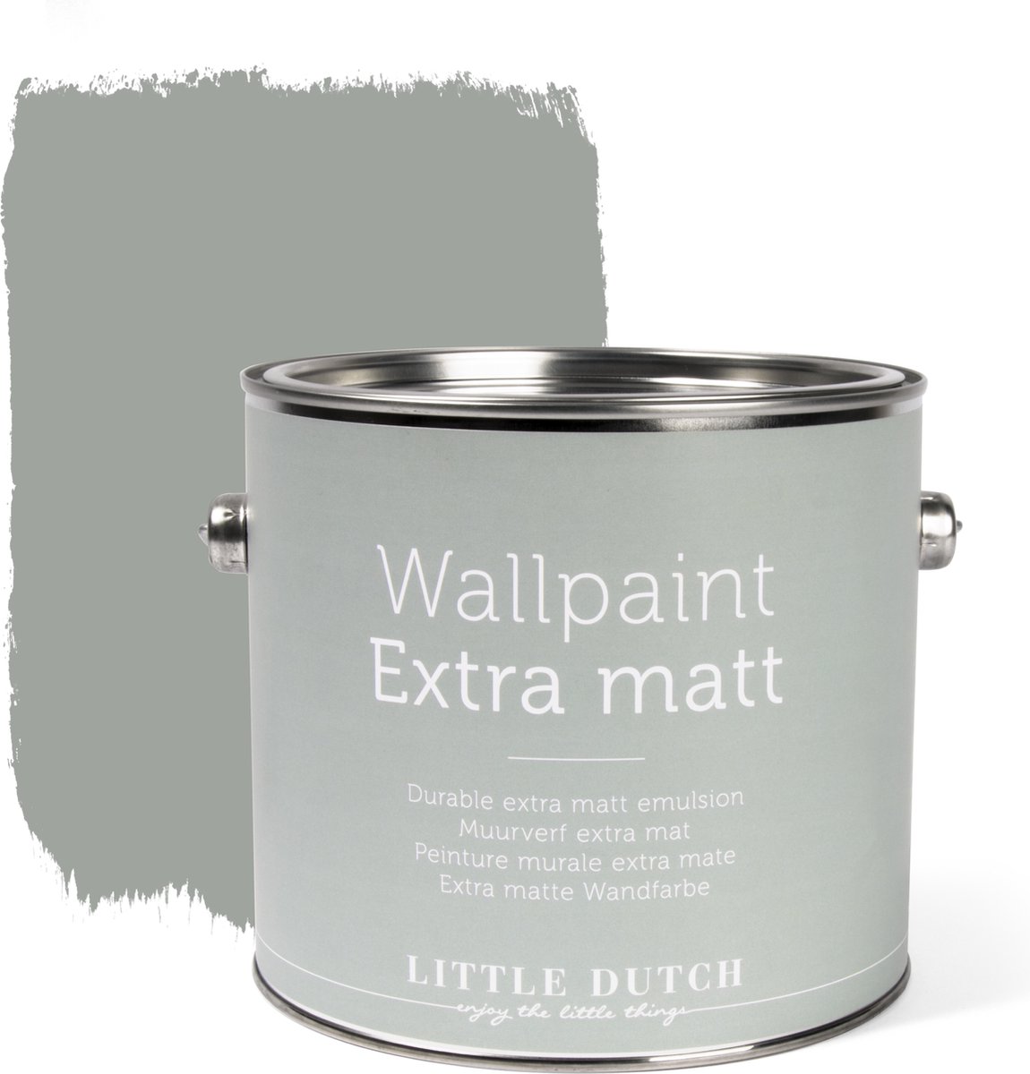 stuiten op Verrast schending Little Dutch Muurverf Mat - Dusty Grey - Grijs - Blik 2,5 liter | bol.com