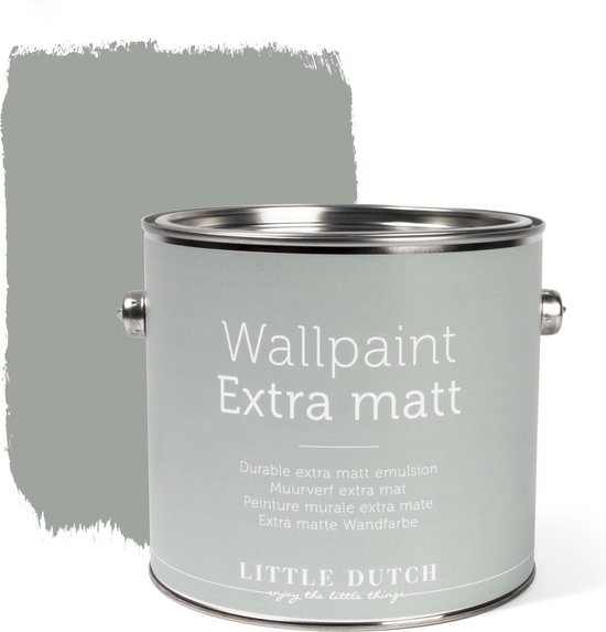 Little Dutch Muurverf Mat - Dusty Grey - Grijs - Blik 2,5 liter |