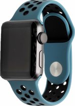 Geschikt Voor Smart Watch Sport Band 2 Kleuren -  Groen Blauw - 38mm En 40mm - ML - Geschikt Voor Smart Watches - Maat: 38 en 40