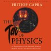 Boekomslag 'The Tao of Physics' van Fritjof Capra, met een Yin Yang symbool met een boeddhistisch gezicht en natuurkundige formules.