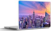 Sticker ordinateur portable - 11,6 pouces - New York - Couleurs - Skyline
