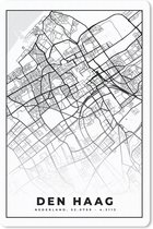 Bol.com Muismat - Mousepad - Kaart - Den Haag - Zwart - Wit - 18x27 cm - Muismatten aanbieding