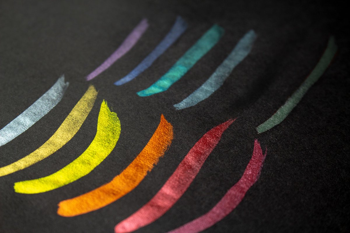 FINETEC® Parelmoer aquarelverf set Rainbow | 12 kleuren — afbeelding 2