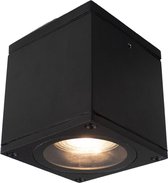 Opbouw outdoor - Plafondspot GU10 | vierkant | Zwart | IP44