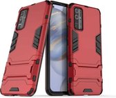 Voor Huawei Honor 30 PC + TPU schokbestendige beschermhoes met houder (rood)