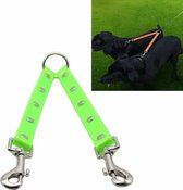 TPU-materiaal Honden 2 in 1 knoopvrije trekkabel Dubbele hondenlooplijn, lengte: 25 cm (groen)