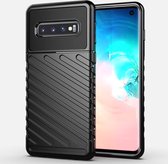 Voor Galaxy S10 Thunderbolt Shockproof TPU Soft Case (zwart)