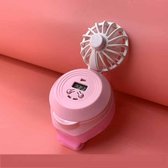 Student Creative Mini Electronic Watch met USB-oplaadstille ventilator (roze)