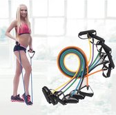 Fitness Oefening Weerstandsbanden Stretch Elastisch Touw Workout Yoga Rally Spiertraining Oefentouw, Grootte: 5 * 9 * 1200 mm, Willekeurige kleurafgifte