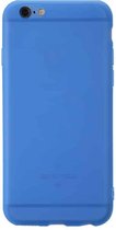 Voor iPhone 6 schokbestendig mat TPU transparant beschermhoes (blauw)