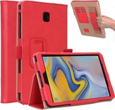 Voor Samsung Galaxy Tab A 8.0 (2018) T387 Business Retro PU Horizontale Flip lederen tas met houder & kaartsleuven & draagriem (rood)