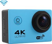 F60 2,0 inch scherm 170 graden groothoek wifi sport actiecamera camcorder met waterdichte behuizing, ondersteuning 64GB micro SD-kaart (blauw)