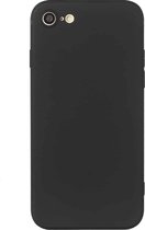 Rechte rand effen kleur TPU schokbestendig hoesje voor iPhone SE 2020/8/7 (zwart)
