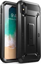 Supcase 360 Backcase hoesje met screenprotector iPhone XS - X Zwart