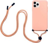 FONU Siliconen Backcase Hoesje Met Koord iPhone 11 Pro Max - Roze