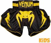 Venum Kids BANGKOK INFERNO Muay Thai Short Zwart Geel Kids - 12 Jaar