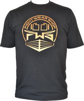 Fightwear Shop Ring Logo T Shirt Zwart Goud Kies uw maat: XXL