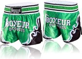 Boxeur Kickboks Broekje Muay Thai Short Tribal Symbols Groen Kies uw maat: S - Jeansmaat 30