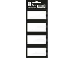 Kangaro boeketiketten - 7,5 x 5 cm - pak a 24 etiketten - zwart/wit