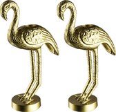 Dinerkaarshouder Flamingo Goud - set 2 stuks