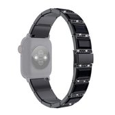 XingYao-serie Tweekleurige stalen band voor Apple Watch Series 6 & SE & 5 & 4 44 mm / 3 & 2 & 1 42 mm (zwart + zwart)