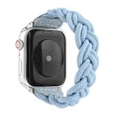 Elastische geweven horlogeband voor Apple Watch Series 6 & SE & 5 & 4 40 mm / 3 & 2 & 1 38 mm, lengte: 160 mm (hemelsblauw)