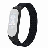 Voor Geschikt voor Xiaomi Mi Band 5/4/3 / Huami Single Lap Gevlochten Garen + TPU Polsband Horlogebanden, Maat: S (Zwart)