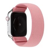 Effen kleur siliconen vervangende horlogeband voor Apple Watch Series 6 & SE & 5 & 4 40 mm / 3 & 2 & 1 38 mm (rookroze)