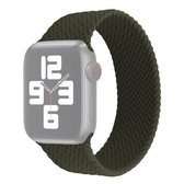 Single-turn geweven patroon siliconen horlogeband voor Apple Watch Series 6 & SE & 5 & 4 40 mm / 3 & 2 & 1 38 mm, maat: M (legergroen)