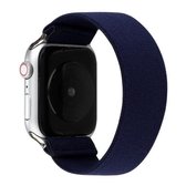 Effen kleur siliconen vervangende band horlogeband voor Apple Watch Series 6 & SE & 5 & 4 44 mm / 3 & 2 & 1 42 mm (saffierblauw)